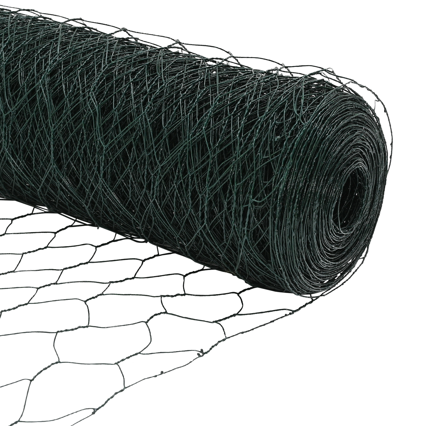 Sekskantet gjerde grønn 0,4 x 10 m PVC
