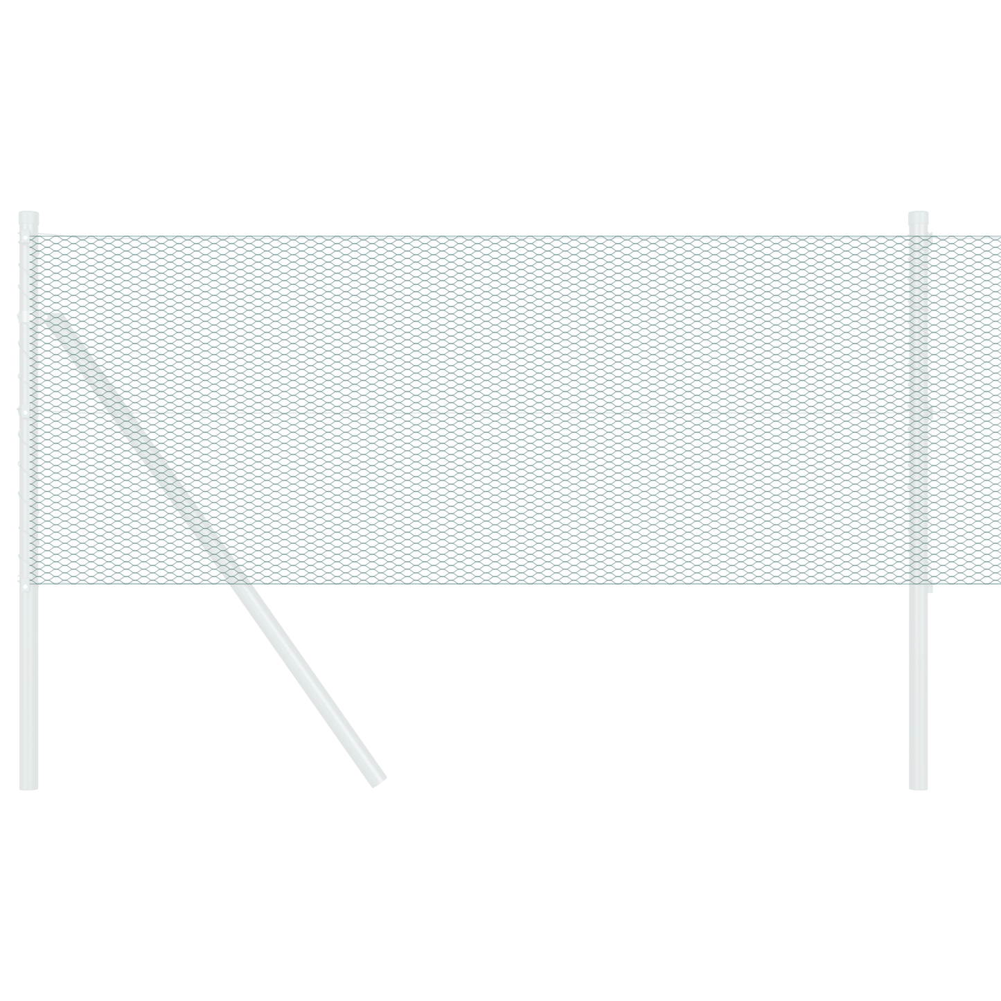Sekskantet gjerde grønn 0,6 x 10 m PVC