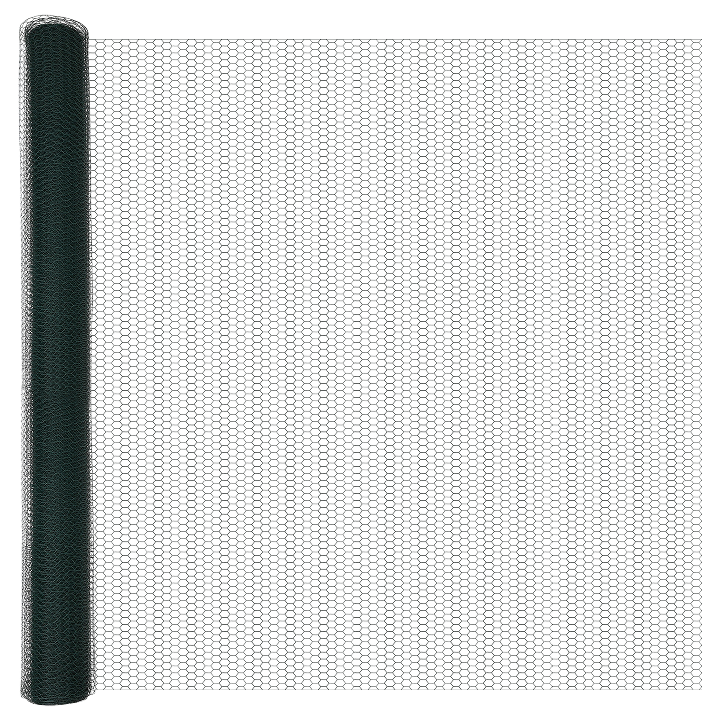 Sekskantet gjerde grønn 1,6 x 10 m PVC