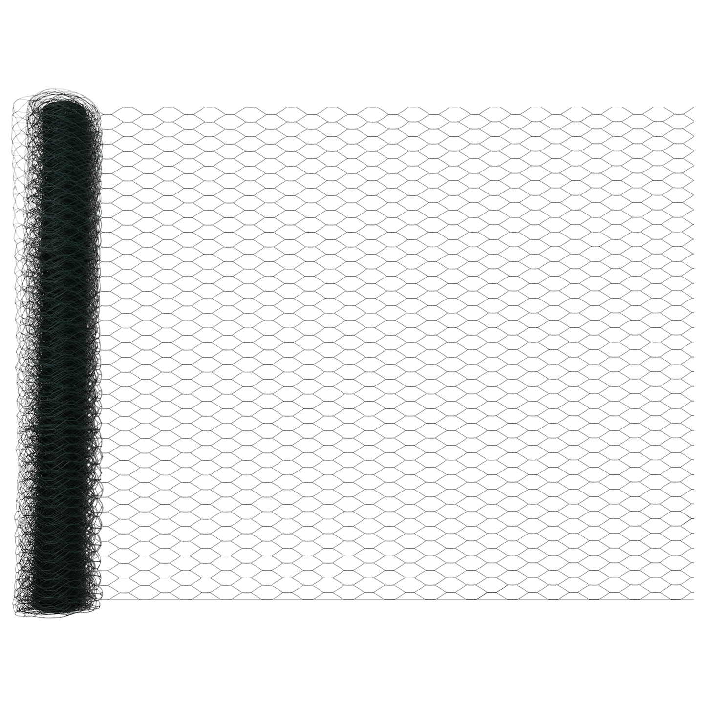 Sekskantet gjerde grønn 1,4 x 25 m PVC