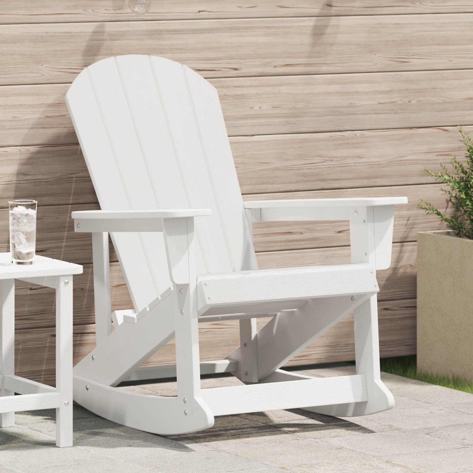 Adirondack gyngestol Hvit 73.5 x 92 x 90cm Plast