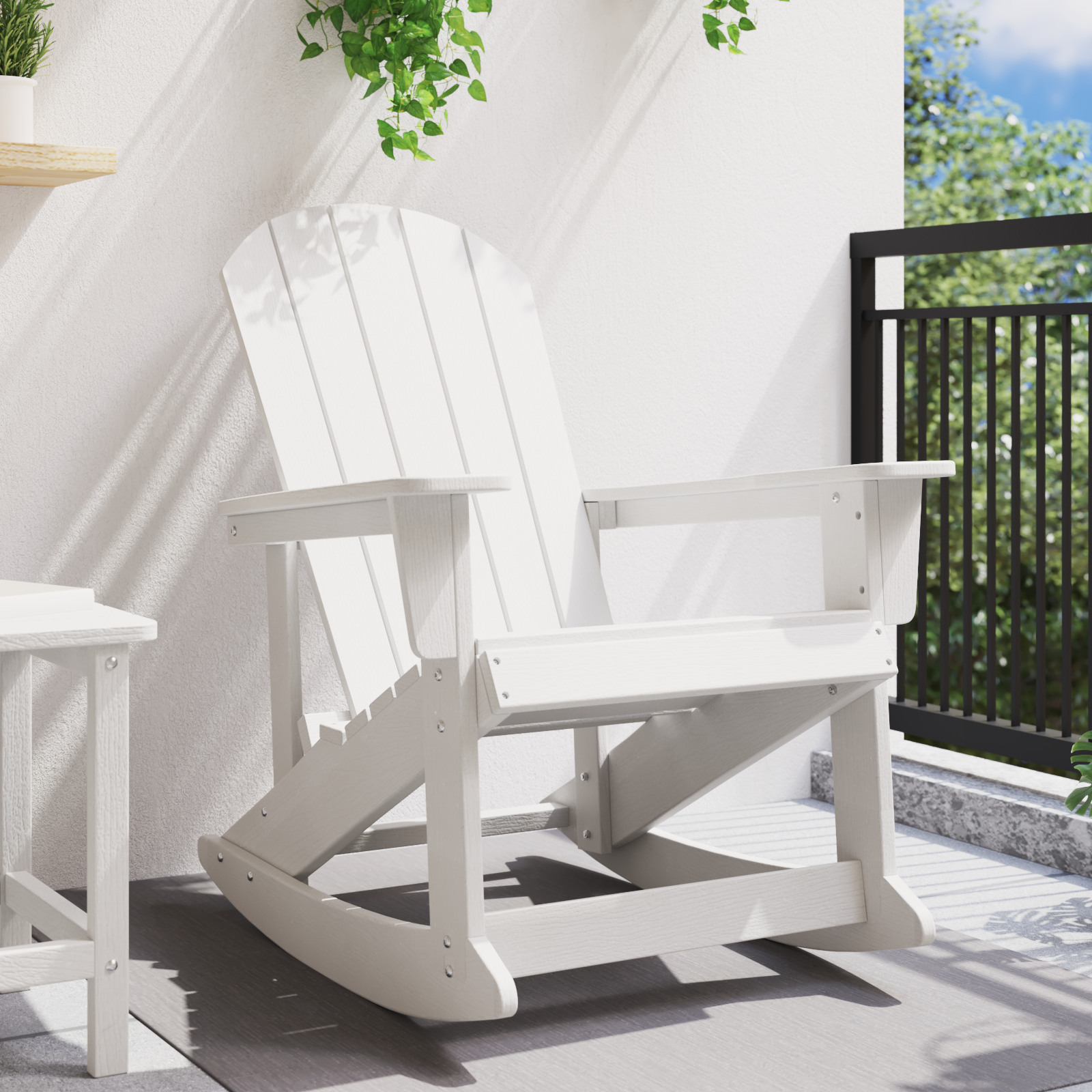 Adirondack gyngestol Hvit 73.5 x 92 x 90cm Plast