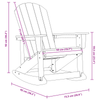 Adirondack gyngestol Lysegrå 73.5 x 92 x 90cm Plast