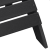 Adirondack-stol med pute Svart 74 x 82 x 92cm Plast