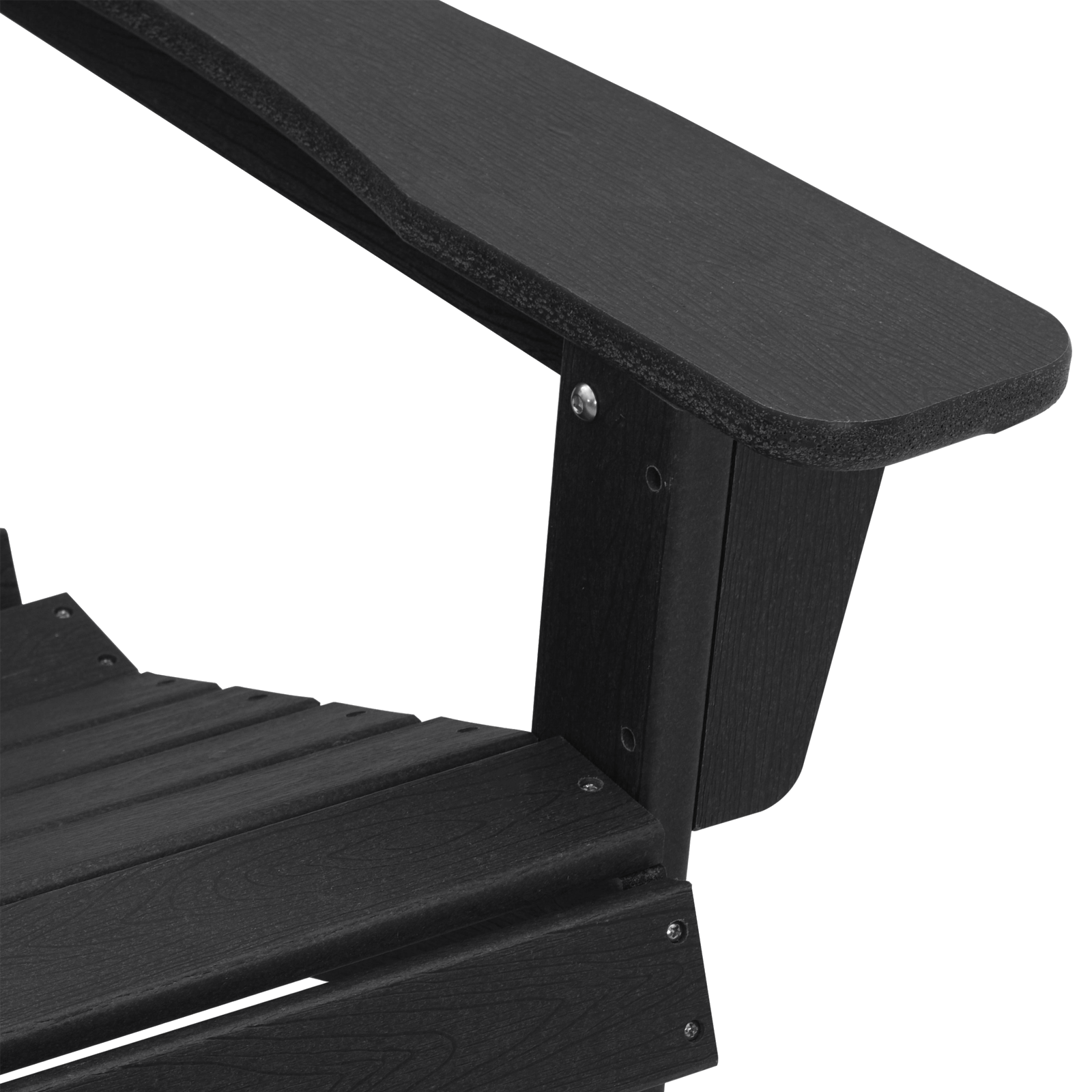 Adirondack-stol med pute Svart 74 x 82 x 92cm Plast