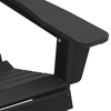 Adirondack-stol med pute Svart 74 x 82 x 92cm Plast
