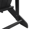 Adirondack-stol med pute Svart 74 x 82 x 92cm Plast
