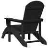 Adirondack-stol med pute Svart 74 x 82 x 92cm Plast