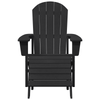 Adirondack-stol med pute Svart 74 x 82 x 92cm Plast