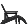 Adirondack-stol med pute Svart 74 x 82 x 92cm Plast