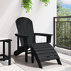 Adirondack-stol med pute Svart 74 x 82 x 92cm Plast