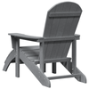 Adirondack-stol Lysegrå 74 x 82 x 92cm Plast