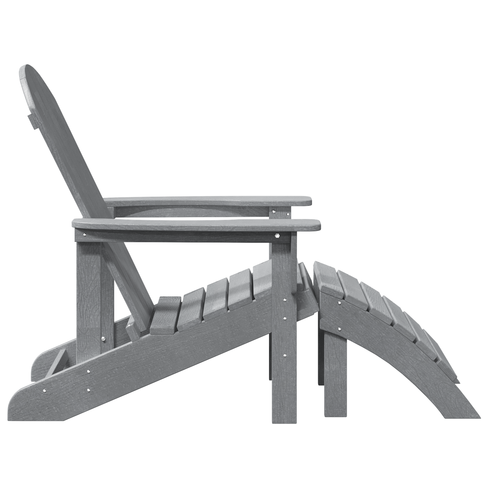 Adirondack-stol Lysegrå 74 x 82 x 92cm Plast