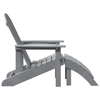 Adirondack-stol Lysegrå 74 x 82 x 92cm Plast