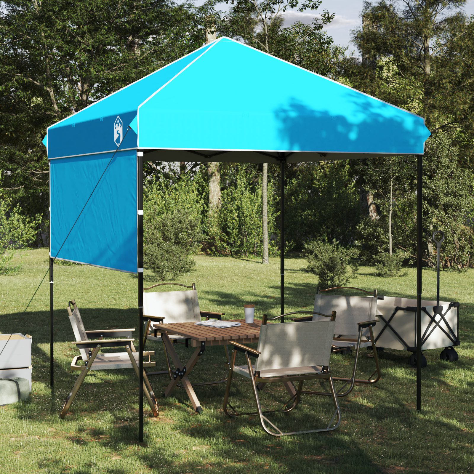 Pop-up markise telt Blå 200 x 200 cm stoff