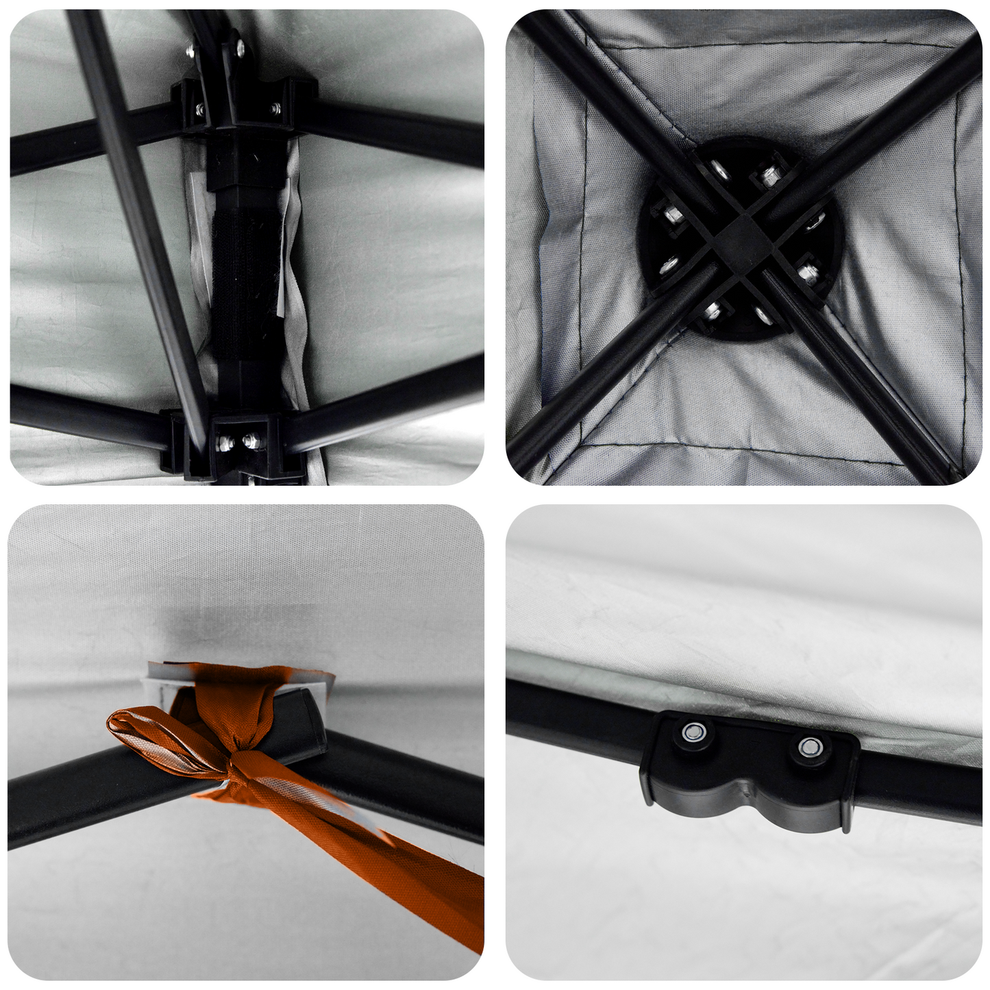 Canopy telt Oransje 194 x 194 x 251 cm stoff