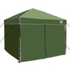Pop-up markise telt grønn 250 x 250 cm stoff