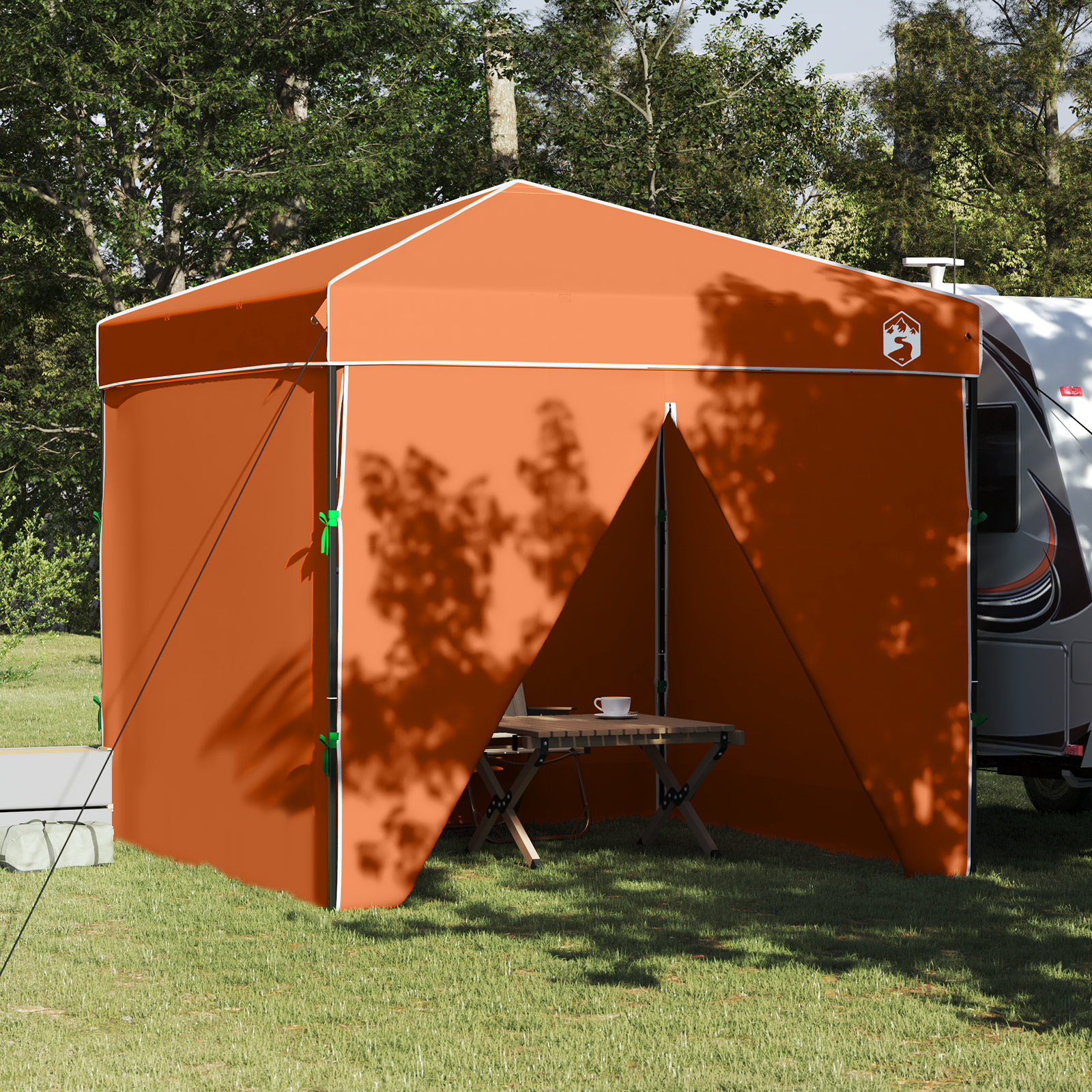 Pop-up markise telt Oransje 250 x 250 cm stoff