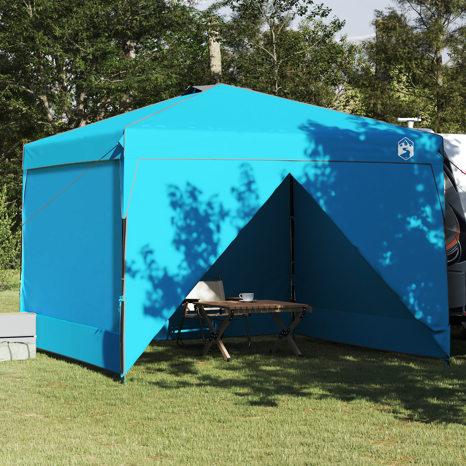 Pop-up markise telt Blå 300 x 300 cm stoff