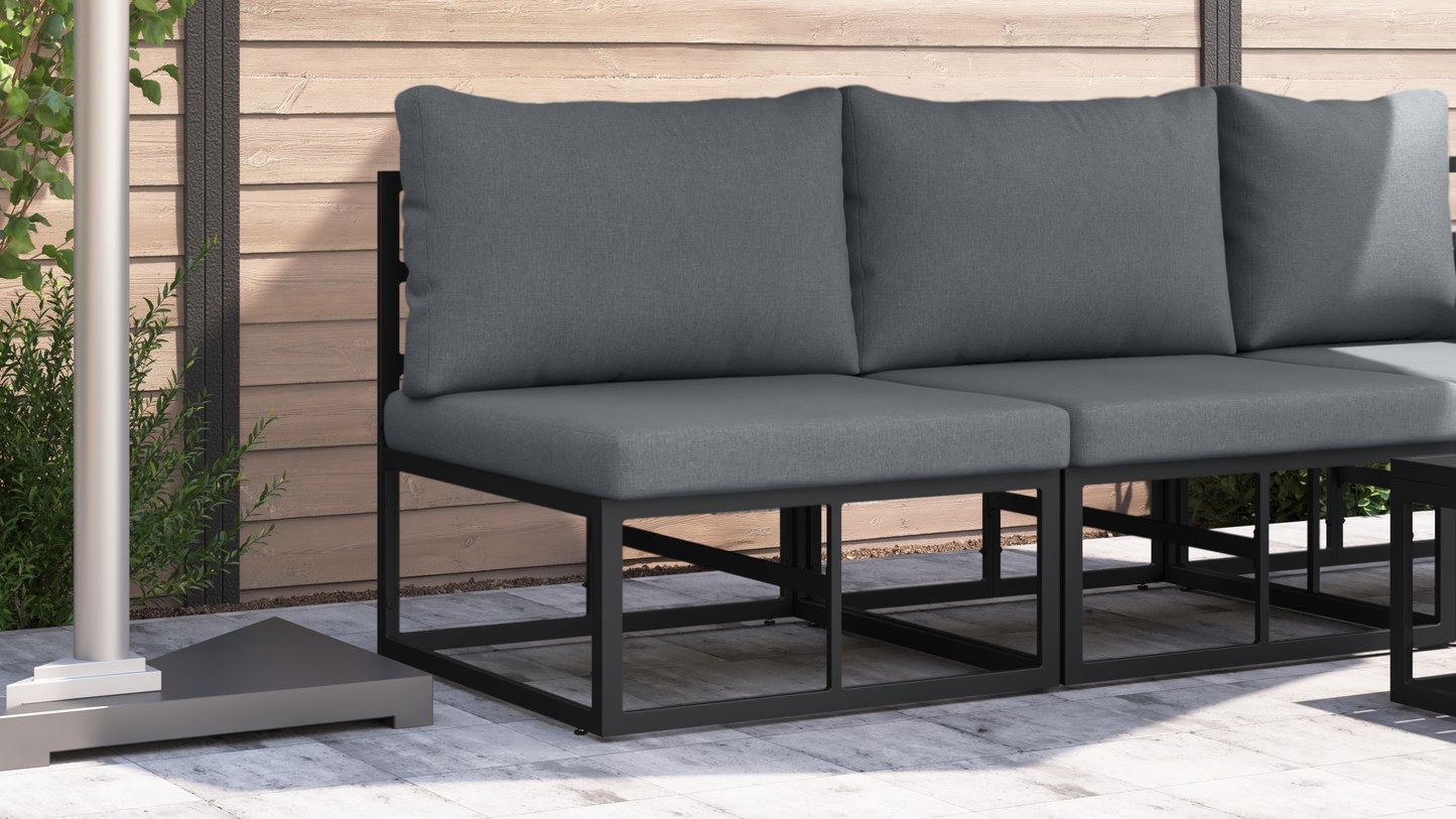 Utendørs Møbler Svart og Anthracite 70 x 71,5 x 71 cm Metall