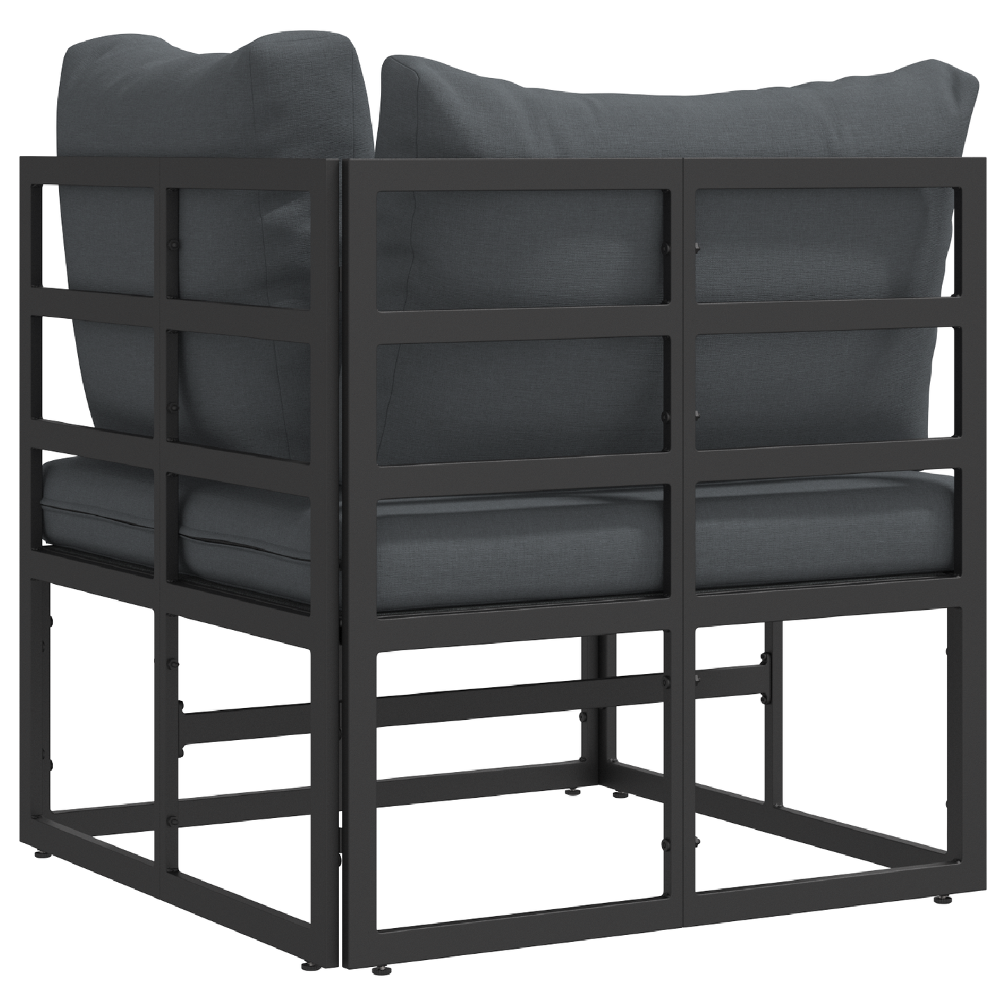Utendørs Møbler Svart og Anthracite 71,5 x 71,5 x 71 cm Metall