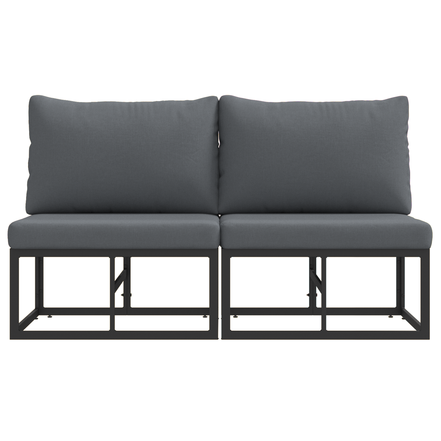 Utendørs Møbler 2 Stk Svart og Anthracite 70 x 71,5 x 71 cm
