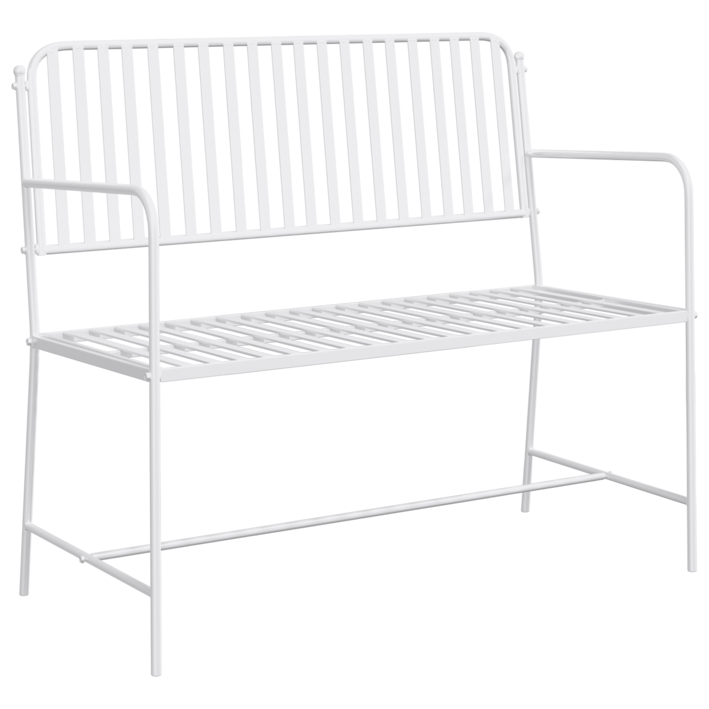 Hagebenk Rett Hvit 103,5 x 51,5 x 90 cm Stål