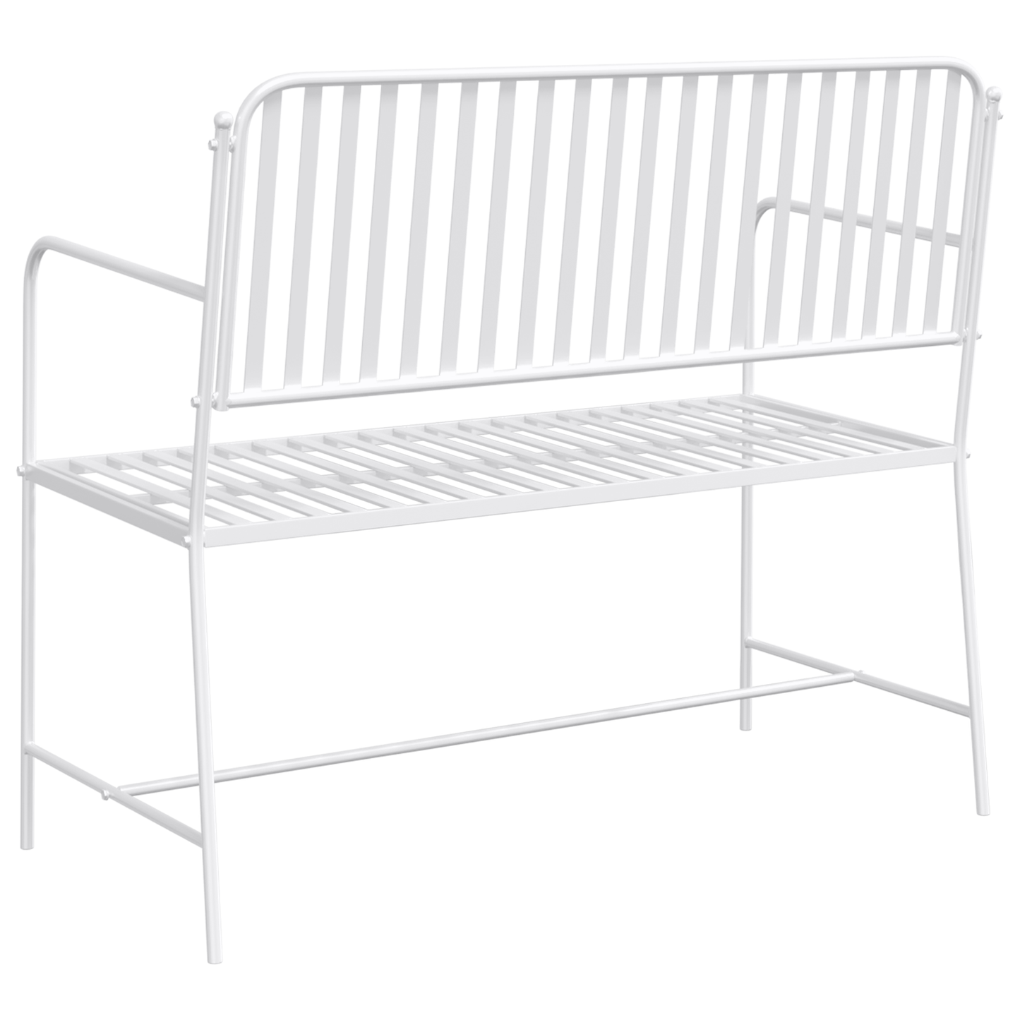 Hagebenk Rett Hvit 103,5 x 51,5 x 90 cm Stål