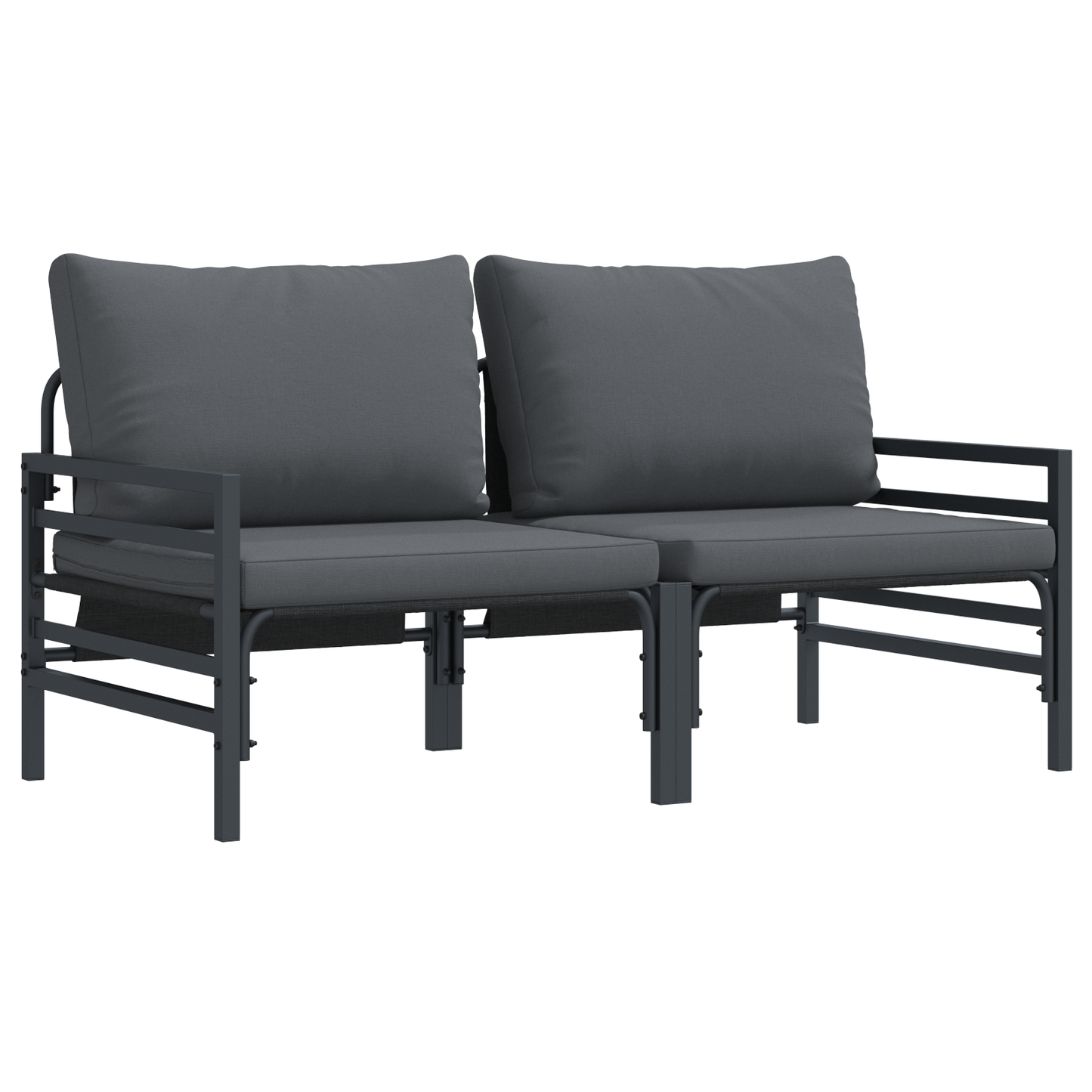 Utendørs Møbler med pute 2 Stk Antrasitt 80 x 80 x 71 cm Stål