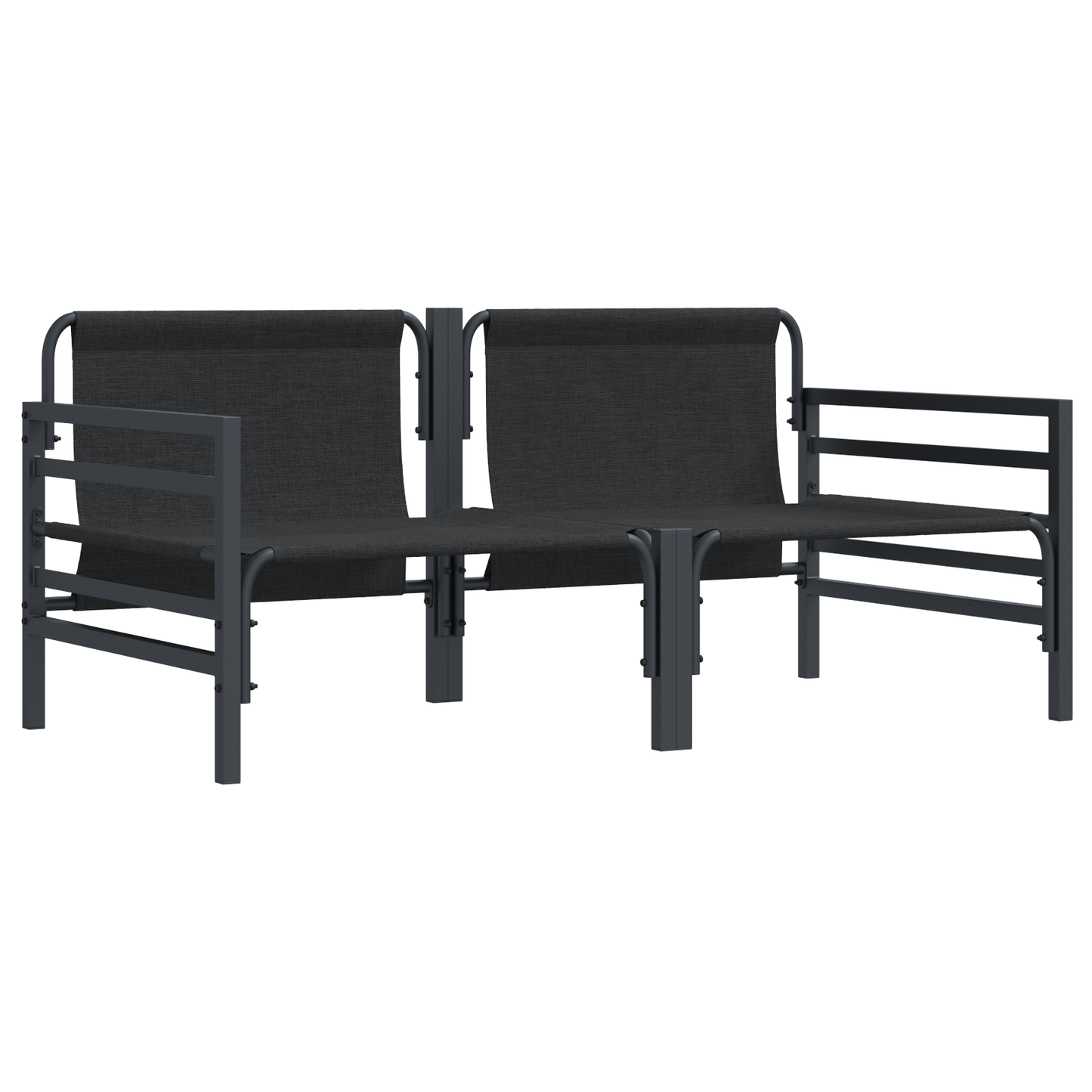 Utendørs Møbler med pute 2 Stk Antrasitt 80 x 80 x 71 cm Stål