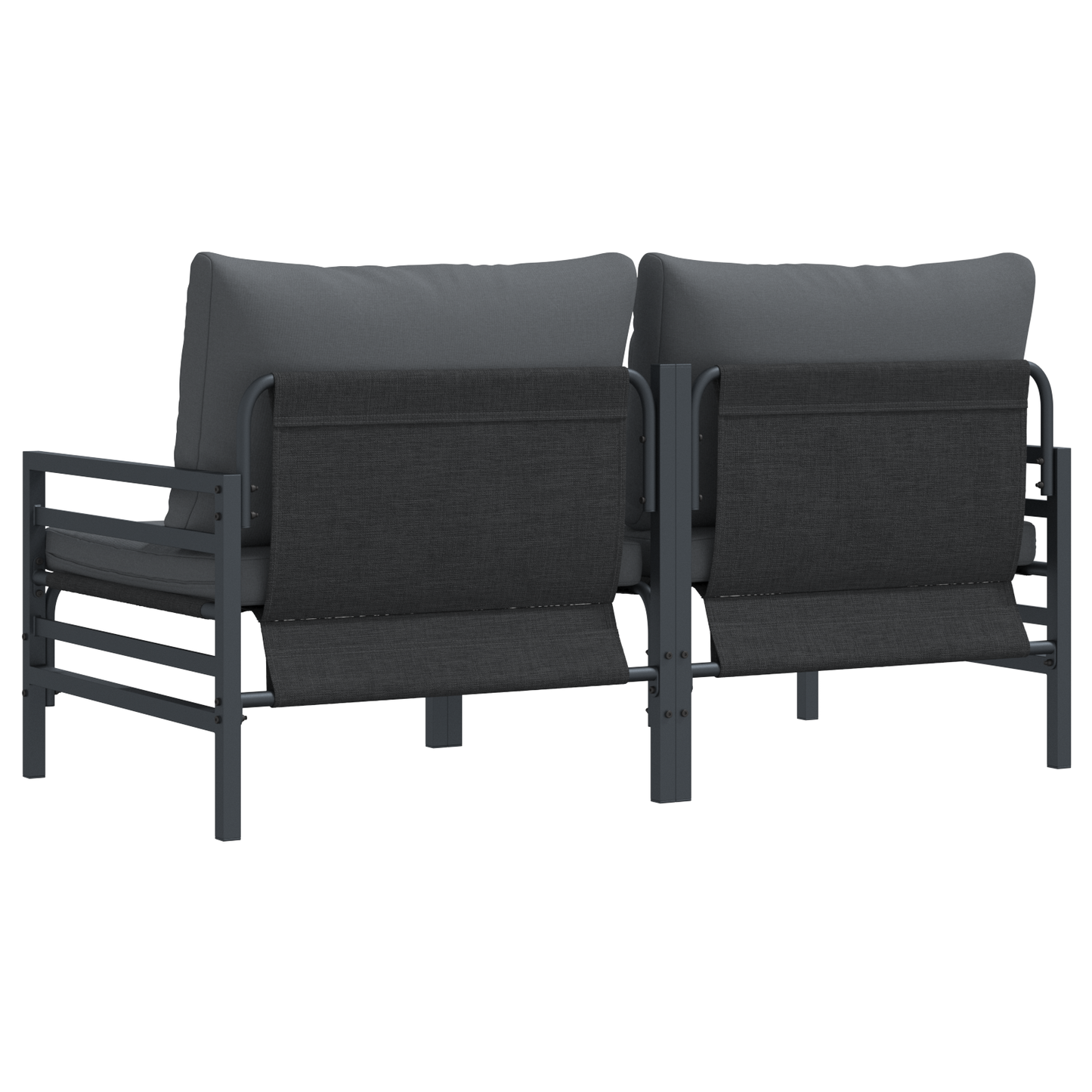 Utendørs Møbler med pute 2 Stk Antrasitt 80 x 80 x 71 cm Stål