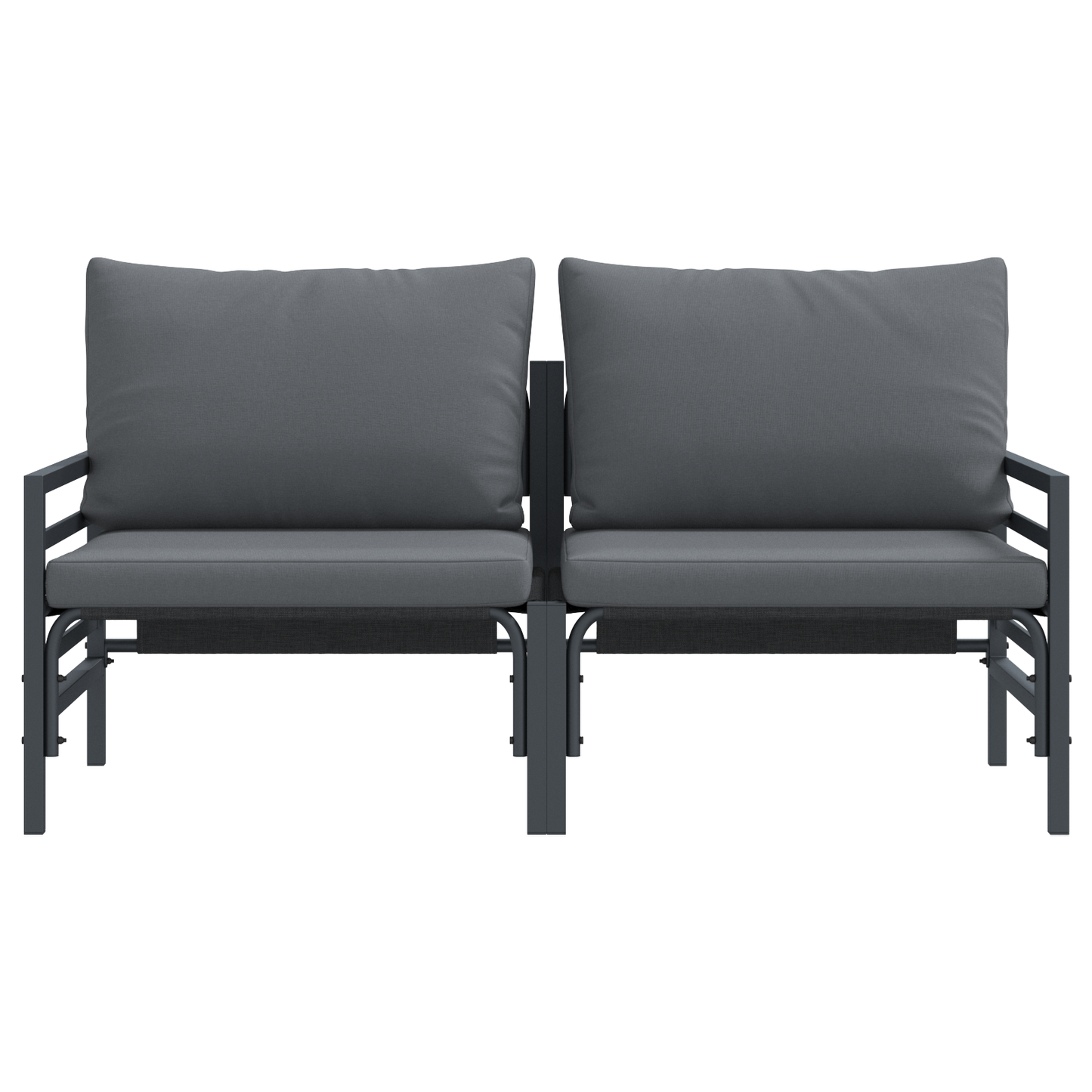 Utendørs Møbler med pute 2 Stk Antrasitt 80 x 80 x 71 cm Stål