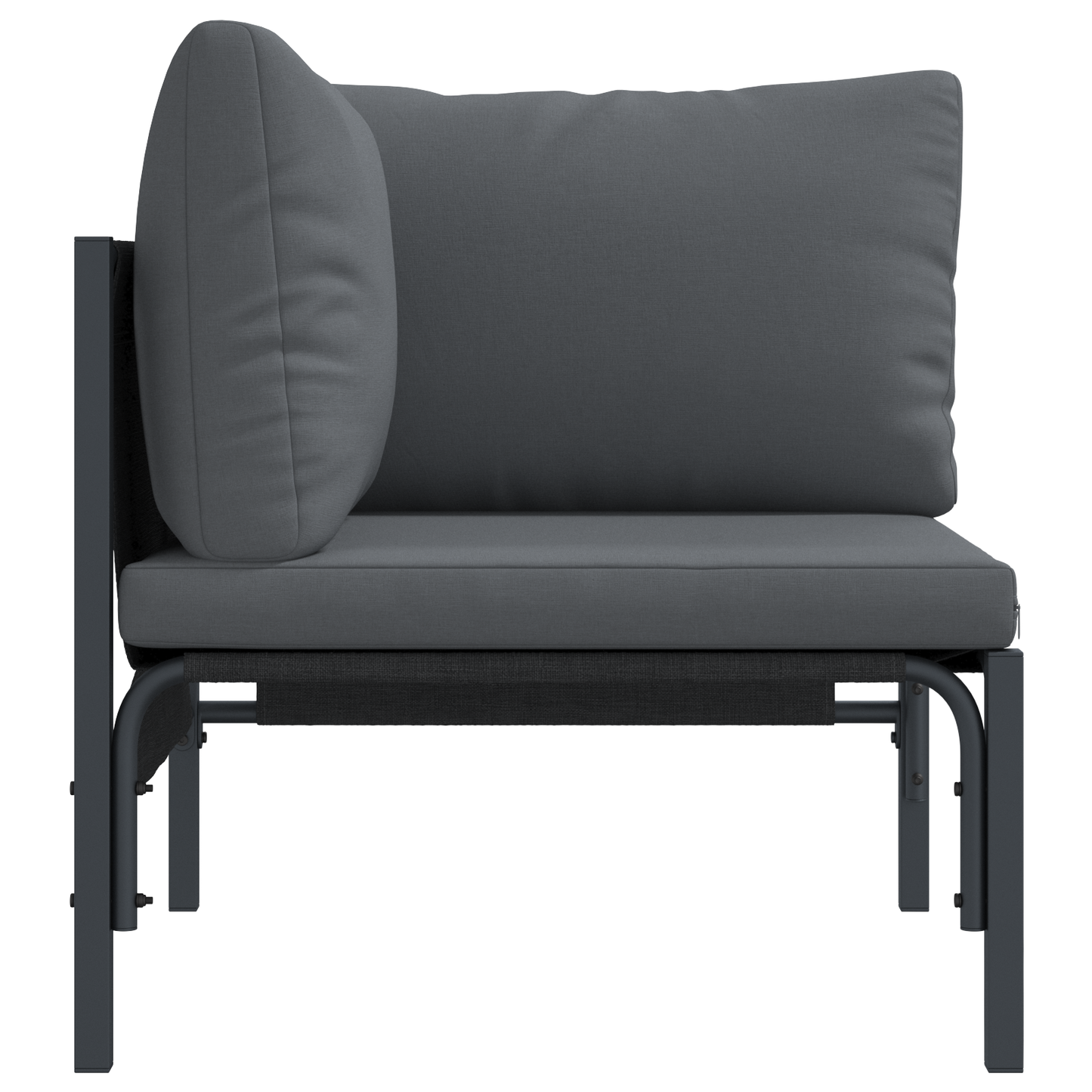 Utendørs Møbler med pute Antrasitt 80 x 80 x 71 cm Stål