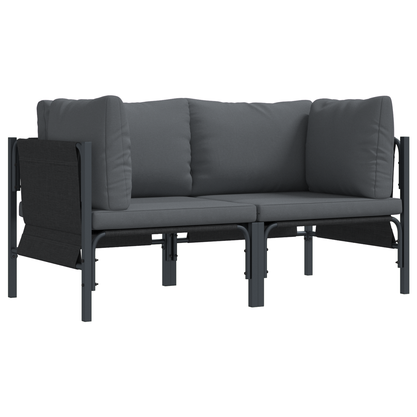 Utendørs Møbler med pute 2 Stk Antrasitt 80 x 80 x 71 cm Stål