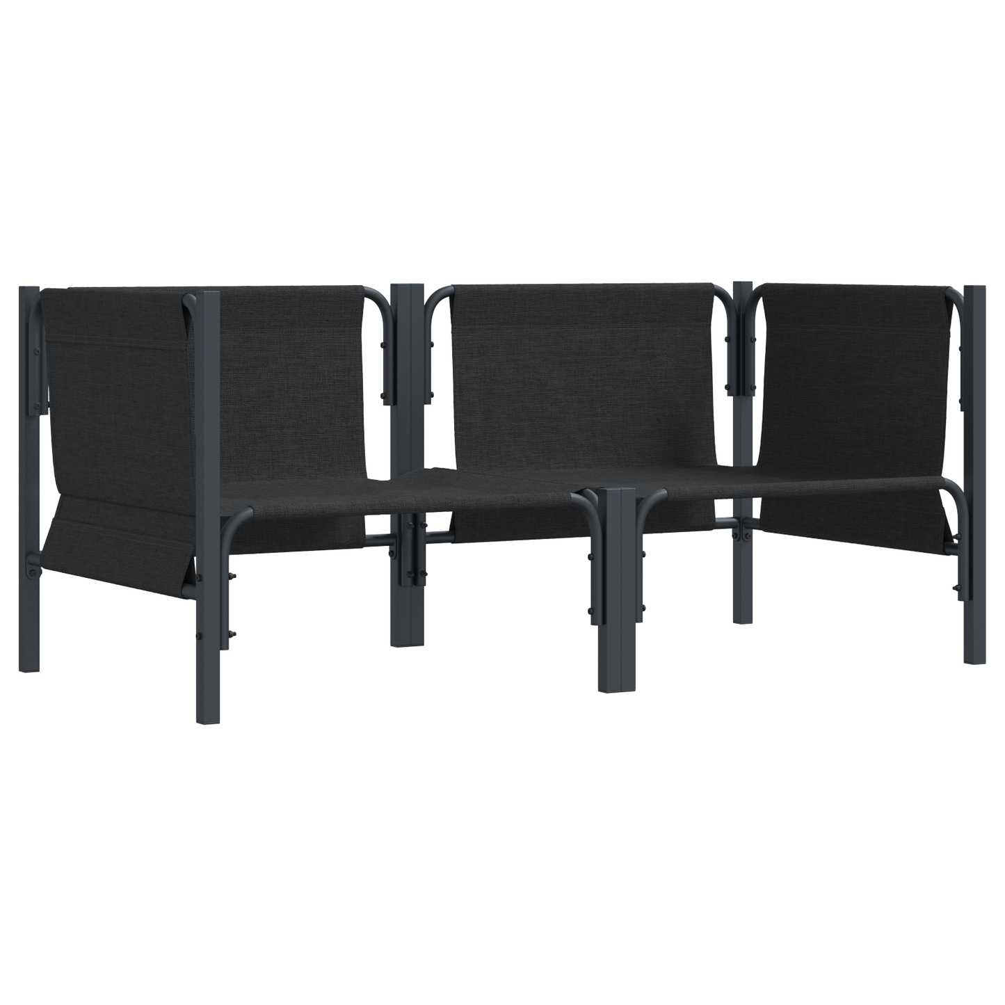 Utendørs Møbler med pute 2 Stk Antrasitt 80 x 80 x 71 cm Stål