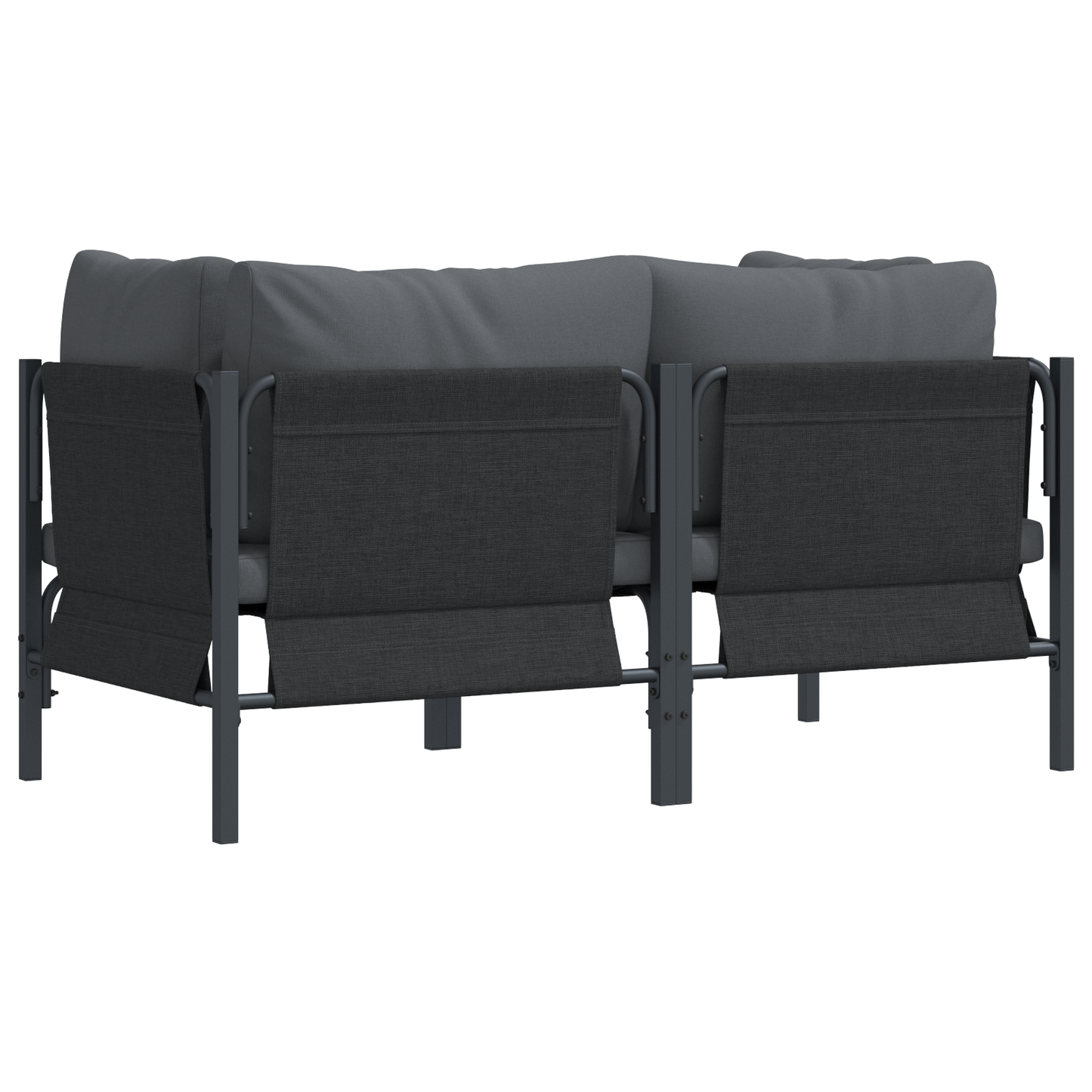 Utendørs Møbler med pute 2 Stk Antrasitt 80 x 80 x 71 cm Stål