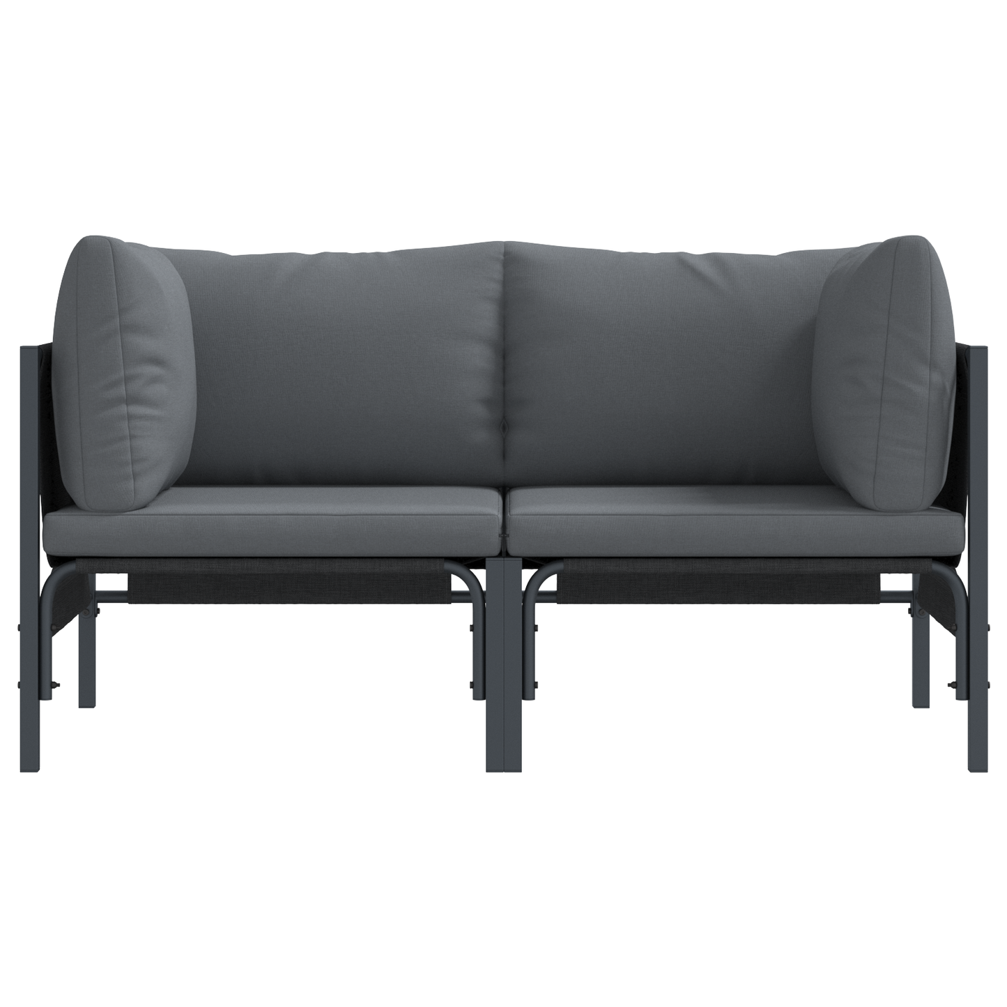 Utendørs Møbler med pute 2 Stk Antrasitt 80 x 80 x 71 cm Stål