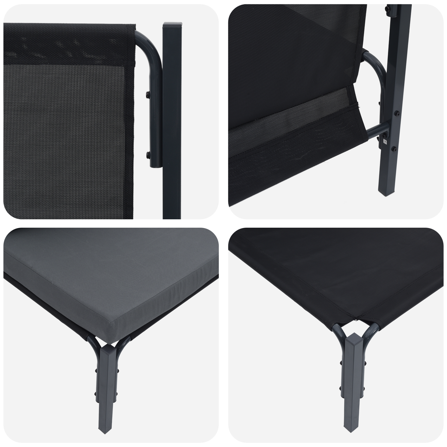 Utendørs Møbler med pute 2 Stk Antrasitt 80 x 80 x 71 cm Stål