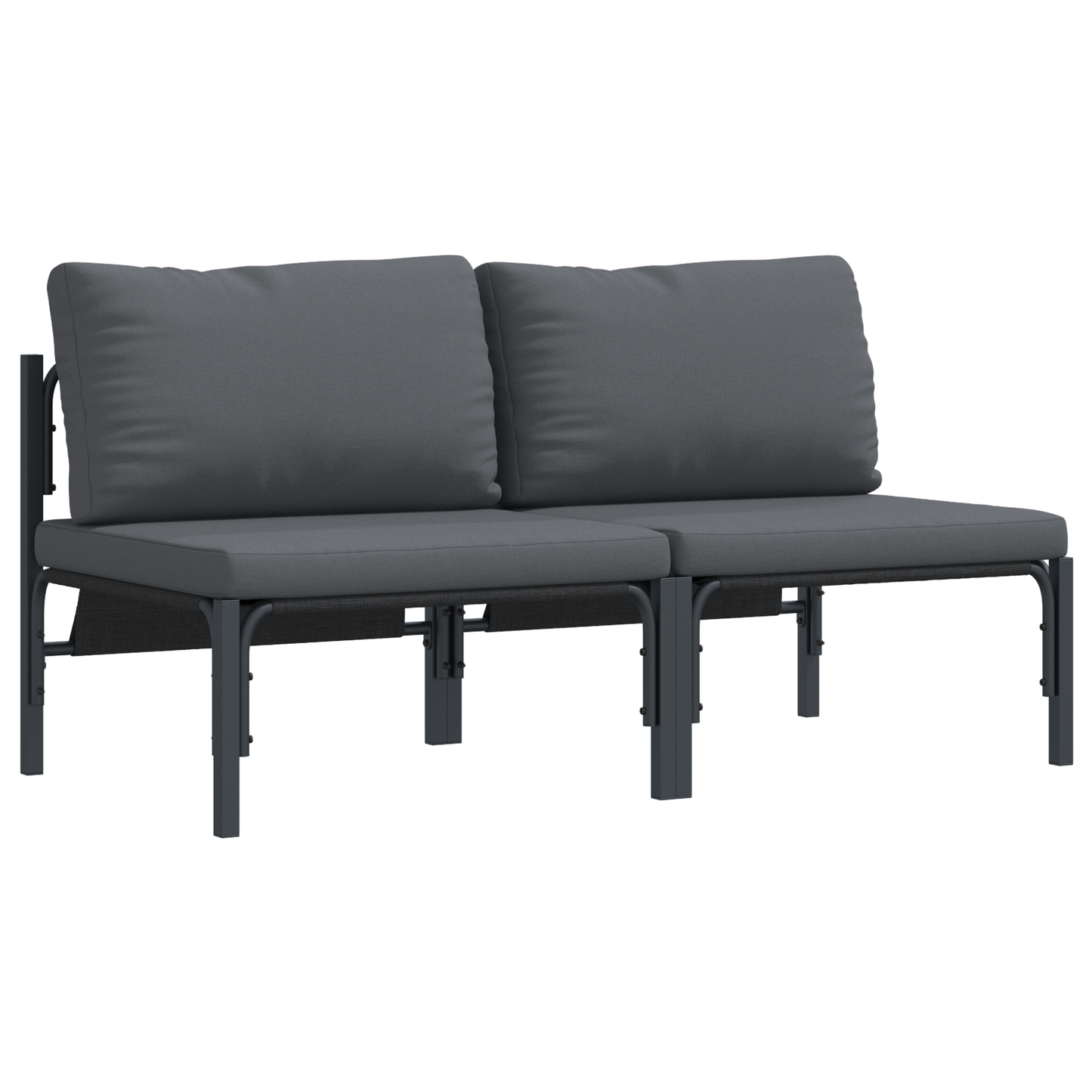 Utendørs Møbler med pute 2 Stk Antrasitt 80 x 80 x 71 cm Stål