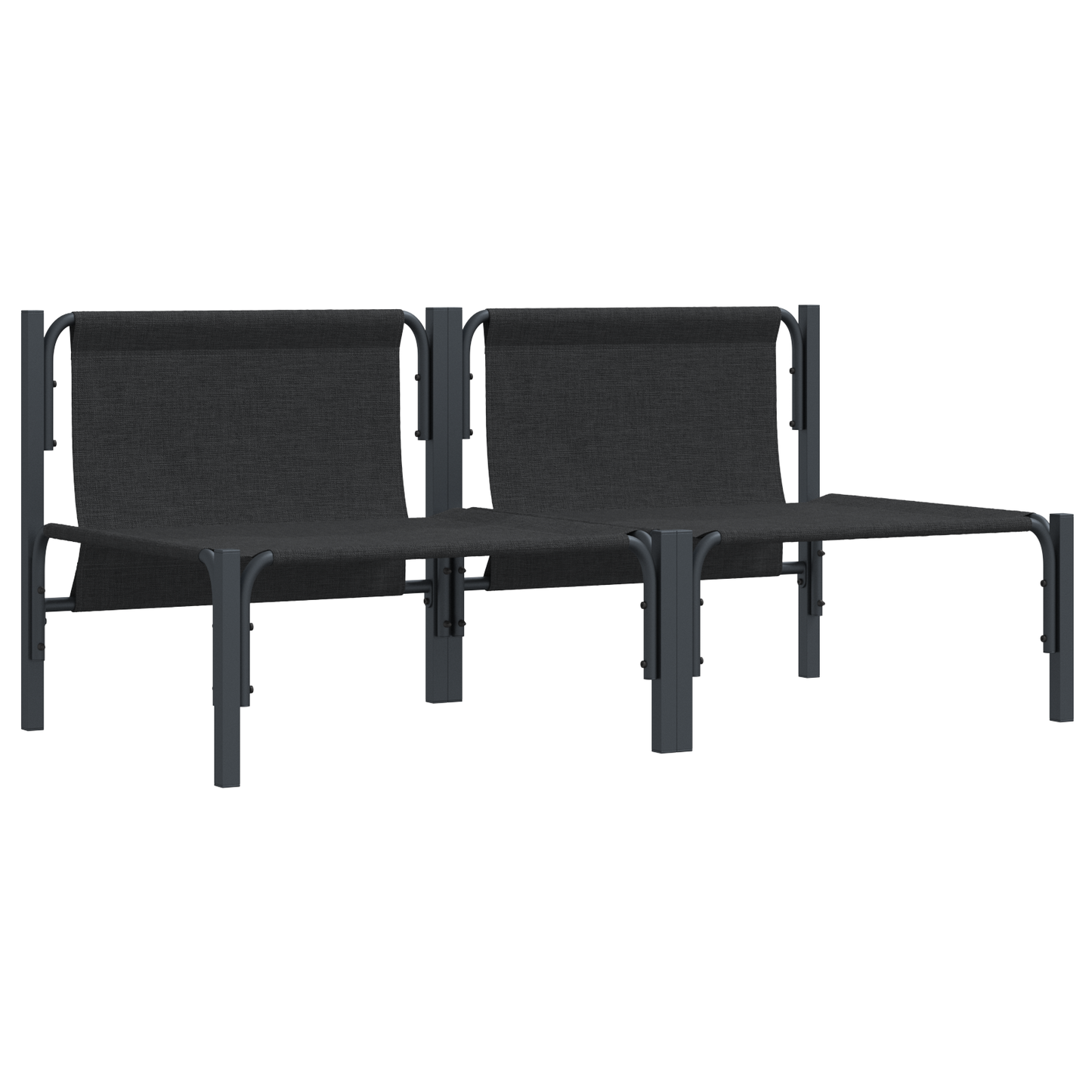 Utendørs Møbler med pute 2 Stk Antrasitt 80 x 80 x 71 cm Stål
