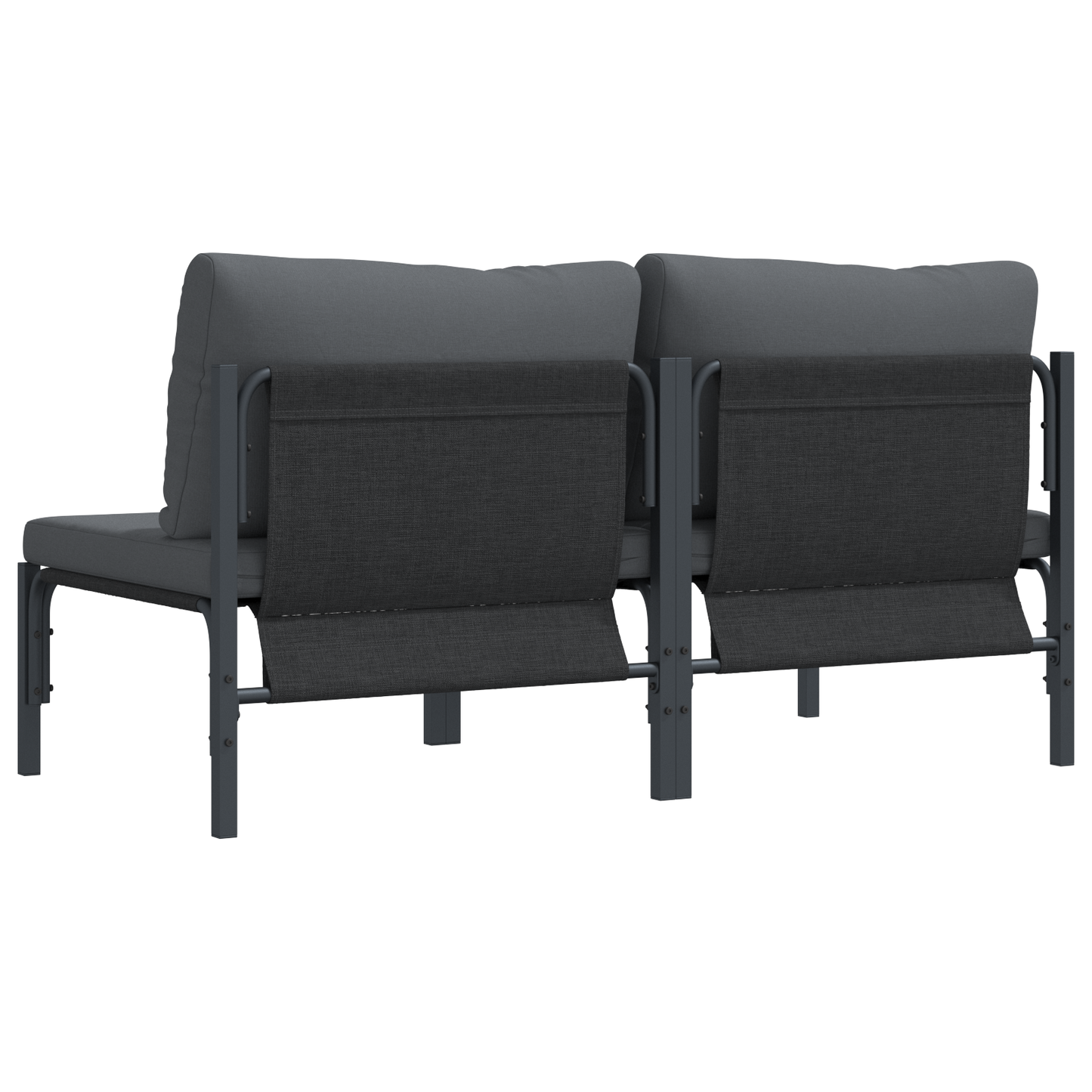 Utendørs Møbler med pute 2 Stk Antrasitt 80 x 80 x 71 cm Stål