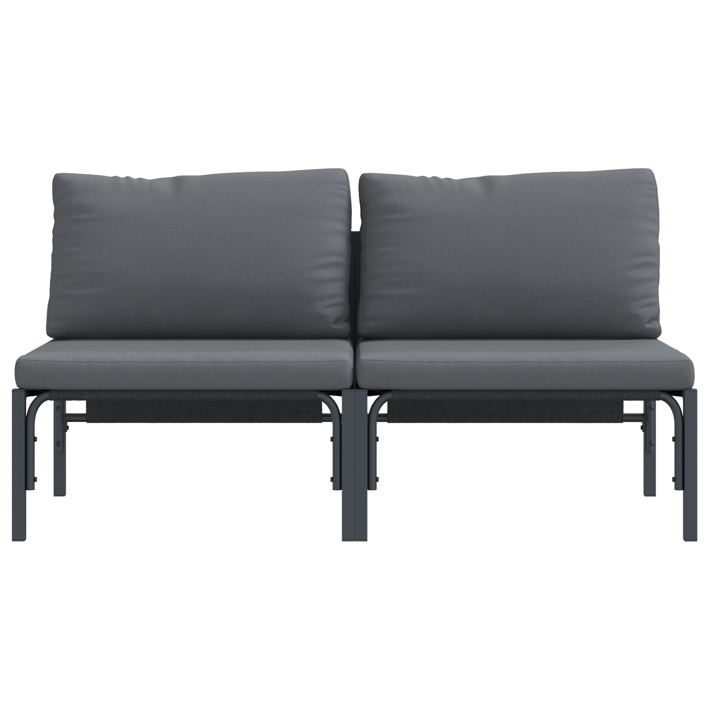 Utendørs Møbler med pute 2 Stk Antrasitt 80 x 80 x 71 cm Stål