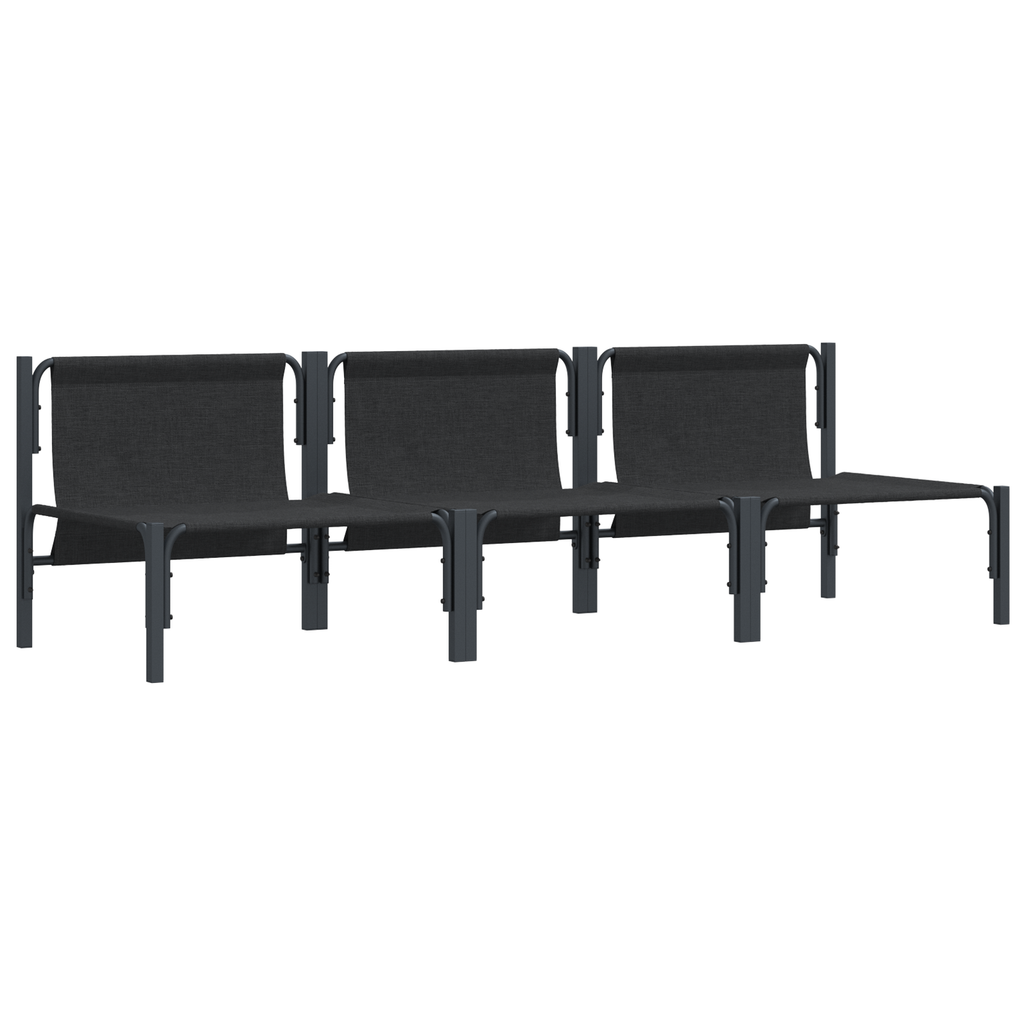 Utendørs Møbler med pute 3 Stk Antrasitt 80 x 80 x 71 cm Stål