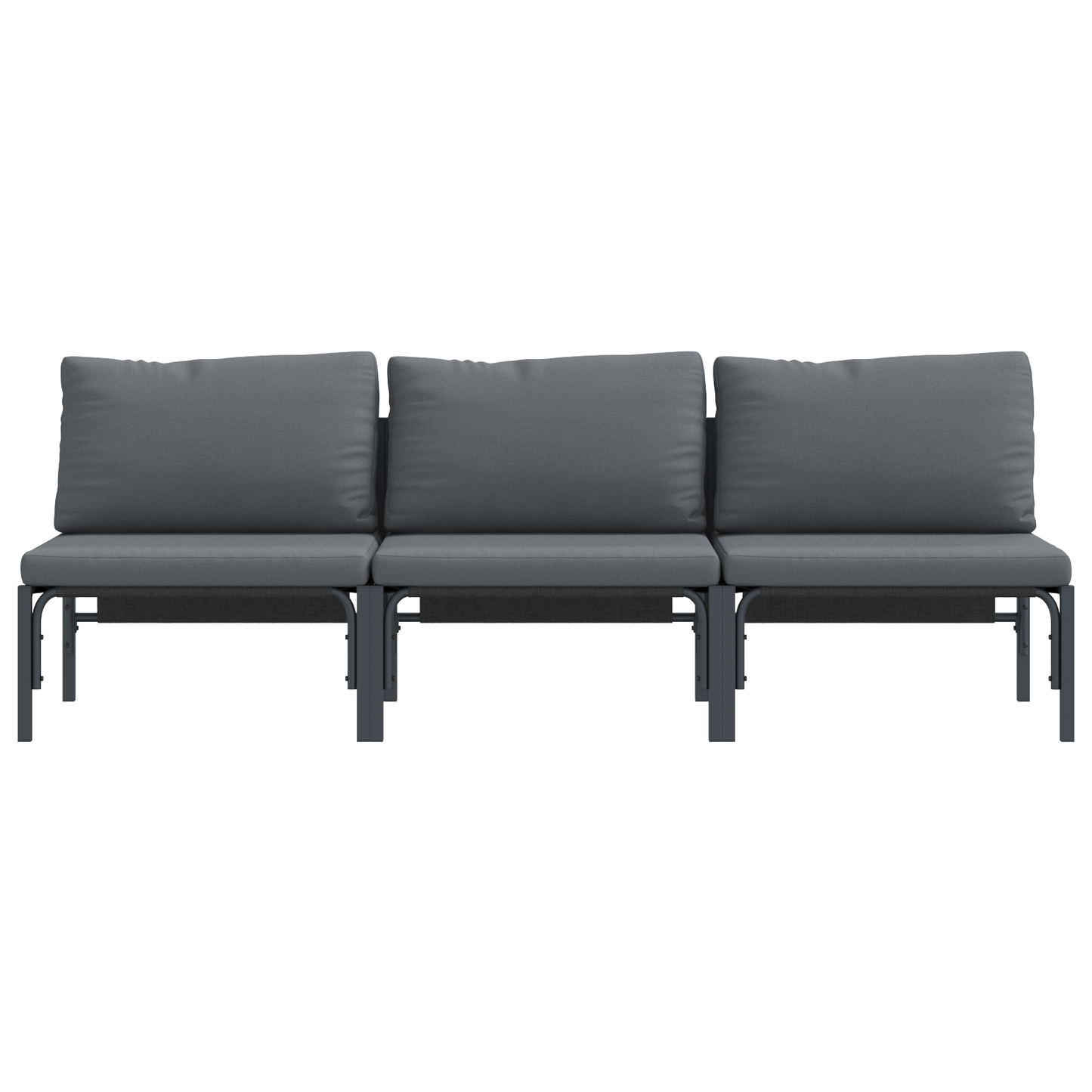 Utendørs Møbler med pute 3 Stk Antrasitt 80 x 80 x 71 cm Stål