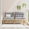Hage Stol 2 pcs Lysegrå 75 x 75 x 71 cm Stål