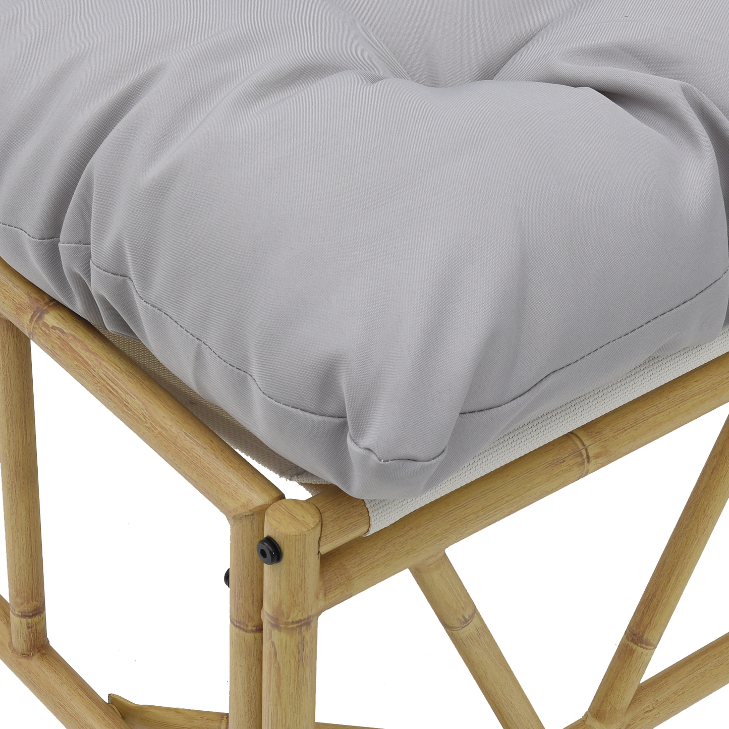 Utendørs sitteplasser med pute Lysegrå 110 x 74,5 x 71 cm Stål