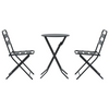 Bistrosett 3 pcs Antrasitt Stål