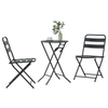 Bistrosett 3 pcs Antrasitt Stål