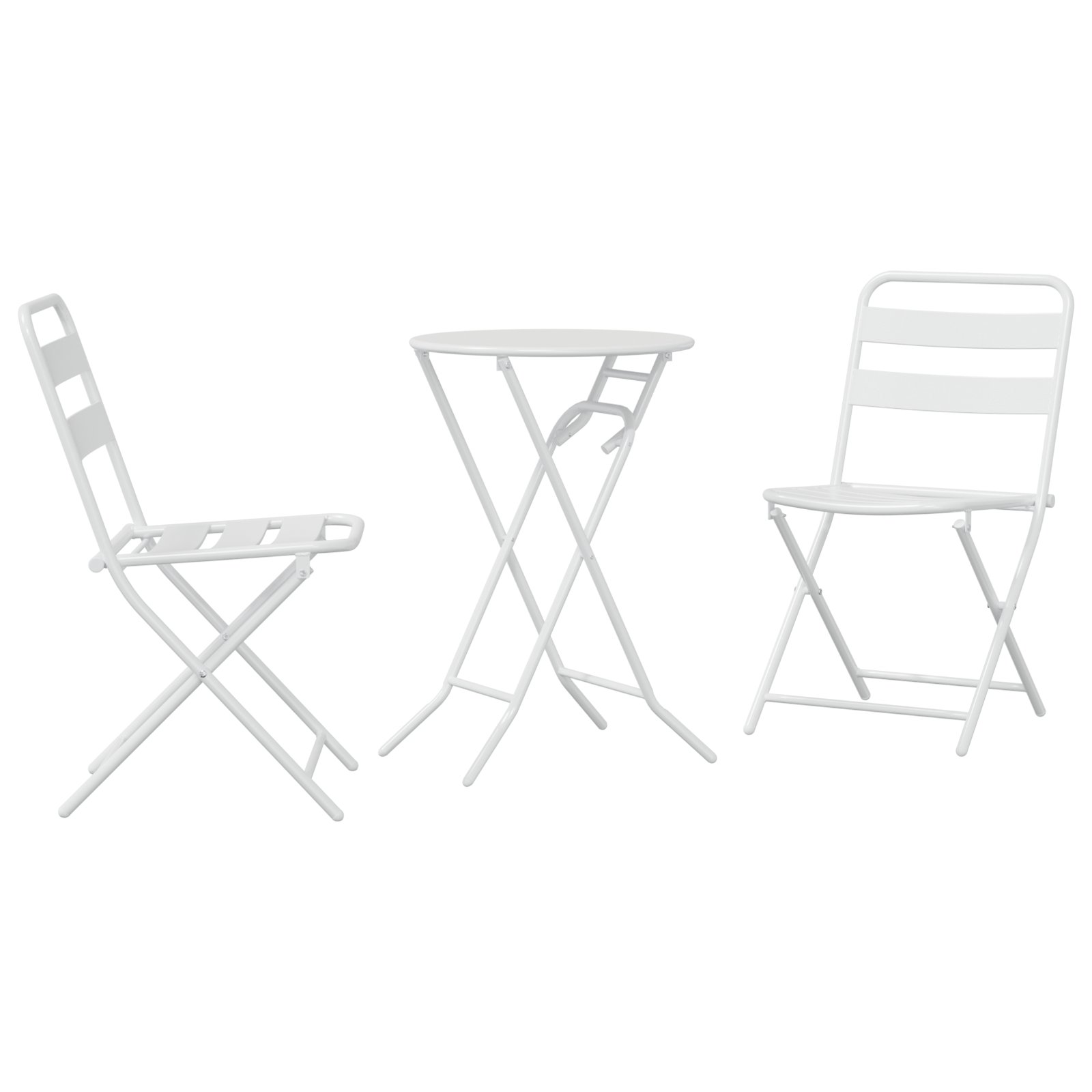 Bistrosett 3 pcs Hvit Stål