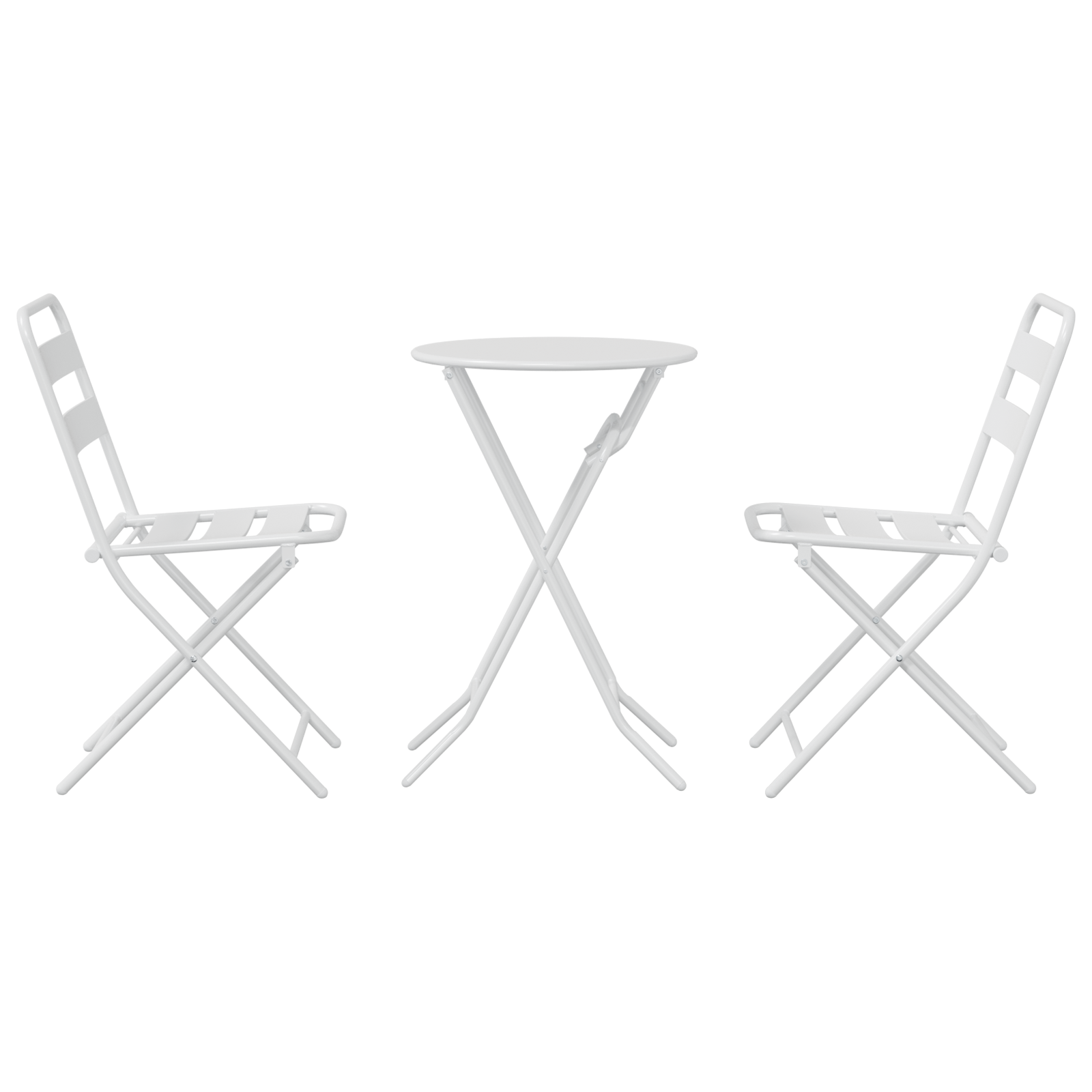 Bistrosett 3 pcs Hvit Stål
